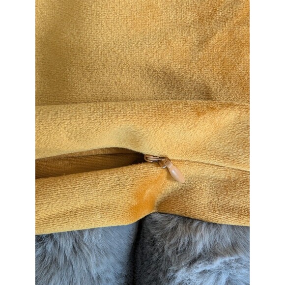 Pillow Sham Gold Crushed Velvet Decorative Pillow Sham Zip Closure 23''x23'' - Picture 14 of 16